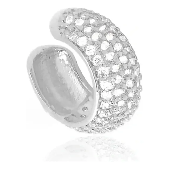 Piercing Falso Bold Cravejado (unidade) Cor Prateado Foto 1