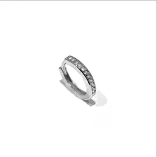 Piercing Hélix Argola Em Ouro Branco 18k Zircônias Orelha Foto mini  2