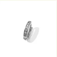 Piercing Hélix Cartilagem Argola Ouro Branco 18k Zircônias Foto mini 2