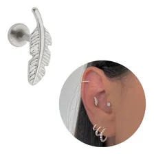 Piercing Helix Daith Tragus Pena Prata Legítima 925 Foto mini 1