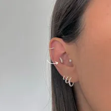 Piercing Helix Daith Tragus Pena Prata Legítima 925 Foto mini 2