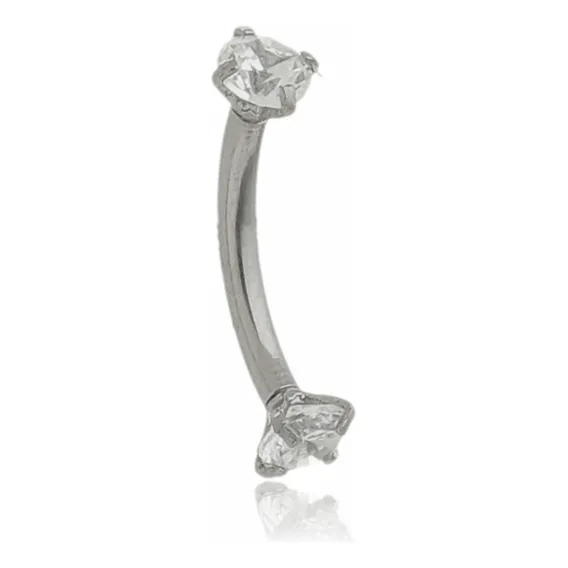 Piercing Helix Sombrancelha Tragus Labret A莽o Inox Zirc么nia Foto 1