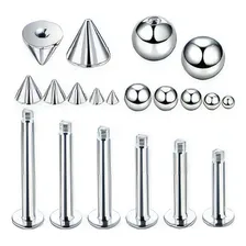 Piercing Labret Tragus Cartela 12 Peças Atacado Aço Cirúrgic Cor Sortidos Foto  mini 1