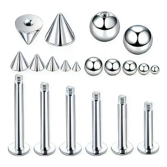 Piercing Labret Tragus Cartela 12 Peças Atacado Aço Cirúrgic Cor Sortidos Foto 1