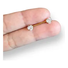 Piercing Mamilo Coração Titânio Pedra Zircônia Cor Dourado Foto  mini 1