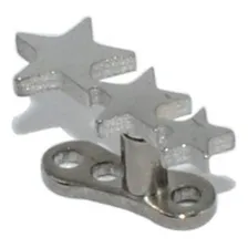 Piercing Microdermal Trio De Estrela Base + Topo Foto mini 3