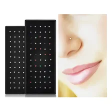 Piercing Nariz Pedrinha Strass Base Curva Cartela 40 Unidade Foto mini 4