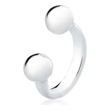 Piercing Orelha Cartilagem Prata 925 Bola Foto mini 1