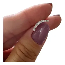 Piercing Orelha Cluster Zirconias Prata 925 Conch Helix Cor Prateado Foto mini  3