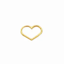 Piercing Orelha Daith Coração Ouro 18k Cor Dourado Foto  mini 1