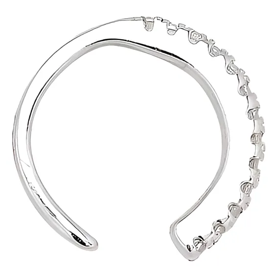 Piercing Orelha Fio Zirc么nia Em Prata 925 Com R贸dio Foto 1