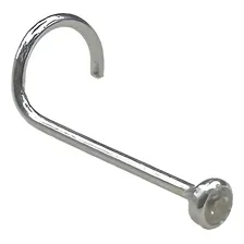 Piercing Ponto De Luz Ouro Branco 18k - Nariz Foto  mini 1