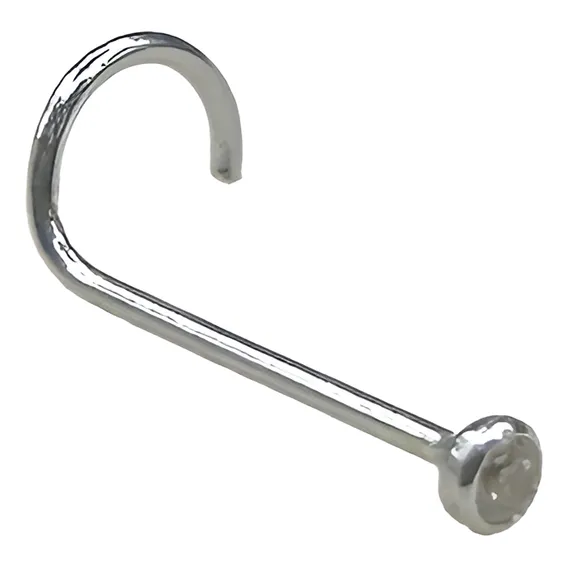 Piercing Ponto De Luz Ouro Branco 18k - Nariz Foto 1