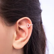 Piercing Prata Pressao Brilho Intenso Cor Prateado Foto mini 3