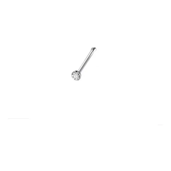 Piercing Reto Nariz Prateado Ponto Luz Cores Foto 1
