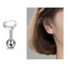 Piercing Tragus Cartilagem Aço 316l Coração Foto mini 2