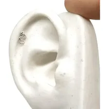 Piercing Tragus Cartilagem Cobra Prata 925 Foto mini  3