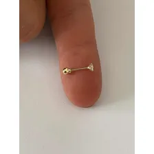 Piercing Tragus Reto - Ouro 18k (maciço)- Zircônia Foto mini  3