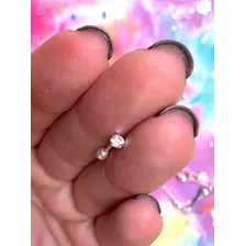 Piercing Tragus Reto Zirc么nia - Prata 925 Foto mini 2