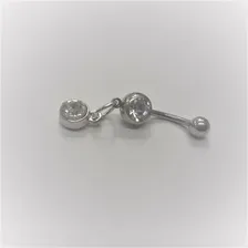 Piercing Umbigo Sexy Stras Prateado 6mm Foto mini 4