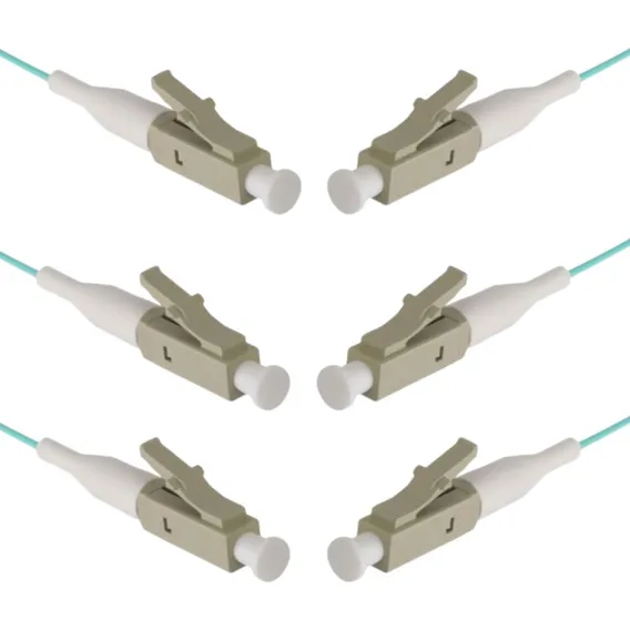 Pigtail Simplex Multimodo Om4 Lc/upc 1,50 M - 6 Peças Cor Azul-aço Foto 1
