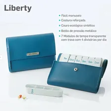 Pilbox Semanal Liberty Porta comprimidos Cor Azul Foto mini  2