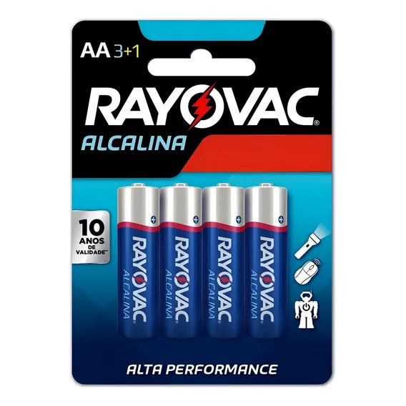 Pilha Aa Alcalina Rayovac C/4 Unidades Foto 1