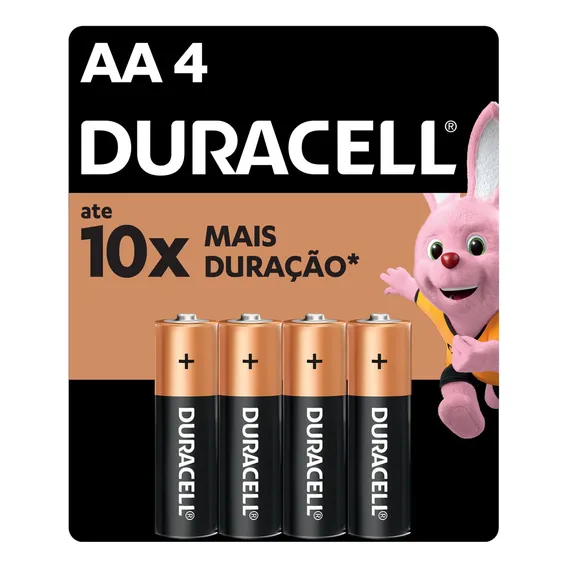 Pilha Alcalina Aa Pequena Duracell Com 4 Unidades Foto 1