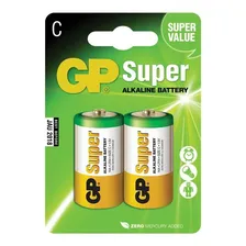 Pilha Alcalina C Média 1.5v Gp Batteries C/ 2 Unidades Foto  mini 1