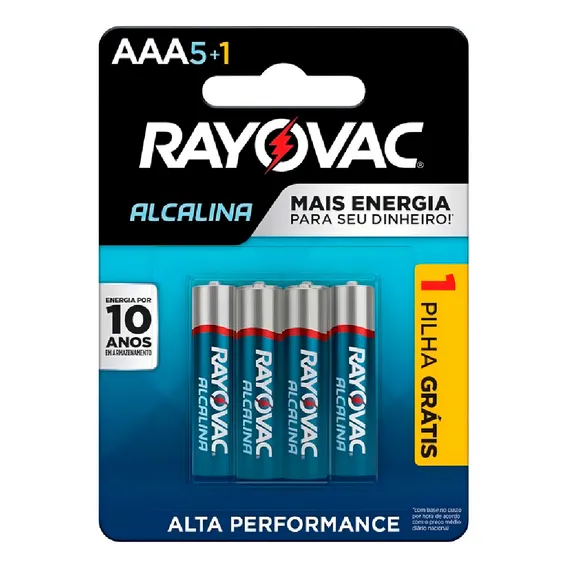 Pilha Alcalina Palito Aaa Leve 6 Pague 5 Foto 1
