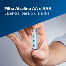 Pilha Alcalina Philips Aaa Palito 10 Un E Pilha Aa 10 Un Foto mini 3