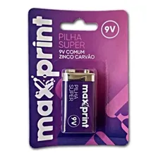 Pilha Comum Max Print 9v Comum Zinco CarvĂŁo Foto mini 1