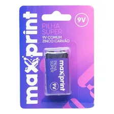 Pilha Comum Max Print 9v Comum Zinco CarvĂŁo Foto mini 2