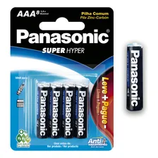Pilha Comum Palito Aaa Cartela 08 Unidades Panasonic Foto  mini 1