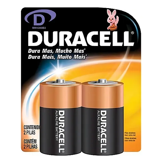 Pilha Duracell Alcalina Grande D Cartela 2 Pecas Foto 1