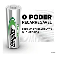 Pilha Recarregável Aa 1400mah Energizer Cartela C/ 2 Pilhas Foto mini 4