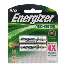 Pilha Recarregável Aa 1400mah Energizer Cartela C/ 2 Pilhas Foto mini 1