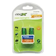 Pilha Recarregável Aa 2700mah 1,2v Flex Ni-mh Com 2 Unidades Foto  mini 1