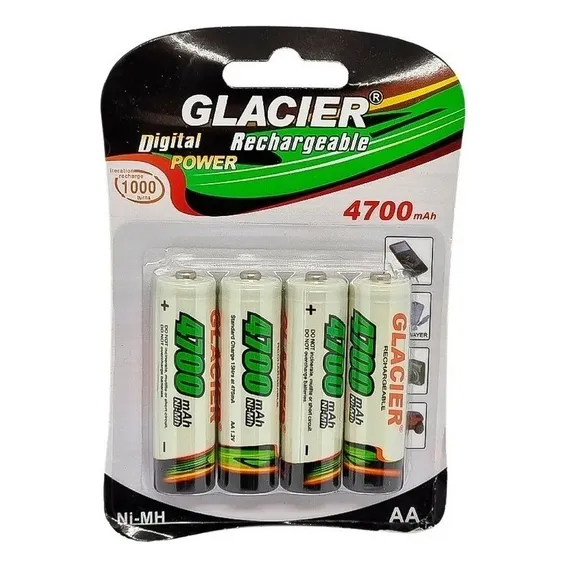 Pilha Recarregavel Aa 4700mah Cartela Com 4 Unidade Foto 1
