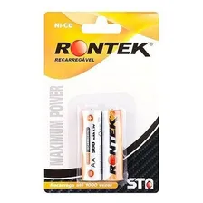 Pilha  recarregável AA Rontek Recarregáveis Ni-CD 1229 Cilíndrica Foto  mini 1