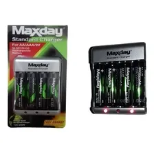 Pilha Recarregável Maxday 4 Aa Carregador Rápido Bivolt Foto  mini 1