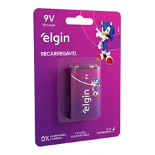 Pilha Retangular Recarregável 9v 250mah 82215 Elgin Energy Foto mini  2