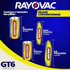 Pilha Zinco Rayovac Palito Aaa Kit Com 40 Pilhas - 10 Cartelas com 4 unidades Foto mini 3