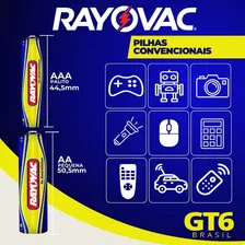 Pilha Zinco Rayovac Palito Aaa Kit Com 40 Pilhas - 10 Cartelas com 4 unidades Foto mini 2