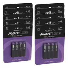 Pilhas Recarregavel Aaa 1000mah Avant - 40 Unid Foto mini 1