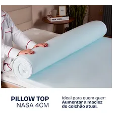 Pillow Top Casal De Espuma 4cm Viscoelástico Gel Sense Nasa Foto mini 3