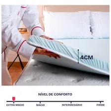 Pillow Top Casal De Espuma 4cm Viscoelástico Gel Sense Nasa Foto mini 4