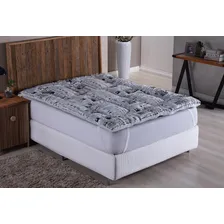 Pillow Top Casal Queen Percal 200fios 100% Algodão Estampado Cor Branco Desenho Do Tecido Jornal Percal 200 Fios Toque Macio Foto mini  2