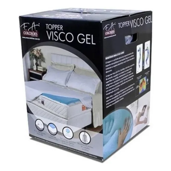 Pillow Top Topper Viscogel Em Malha King Macio Fa Maringa Foto 1