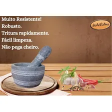 Pilão Almofariz Super Resistente Em Pedra Sabão Foto mini 2